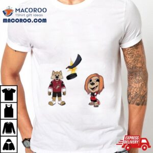 Arizona Coyotes Vs Ottawa Senators Nhl Mascot Cartoon Hockey Tshirt