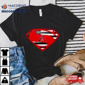 Arizona Diamondbacks Usa Flag Inside Superman Tshirt