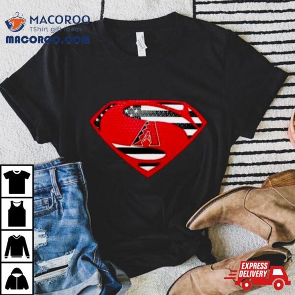 Arizona Diamondbacks Usa Flag Inside Superman T Shirt