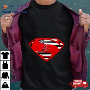 Arizona Diamondbacks Usa Flag Inside Superman Tshirt