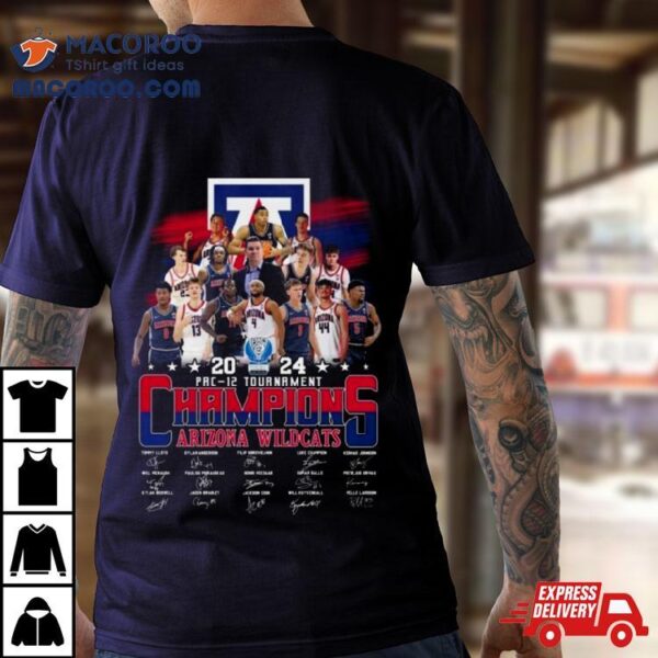 Arizona Wildcats 2024 Pac 12 Tournament Champions Shirt