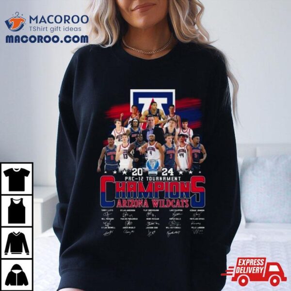 Arizona Wildcats 2024 Pac 12 Tournament Champions Shirt