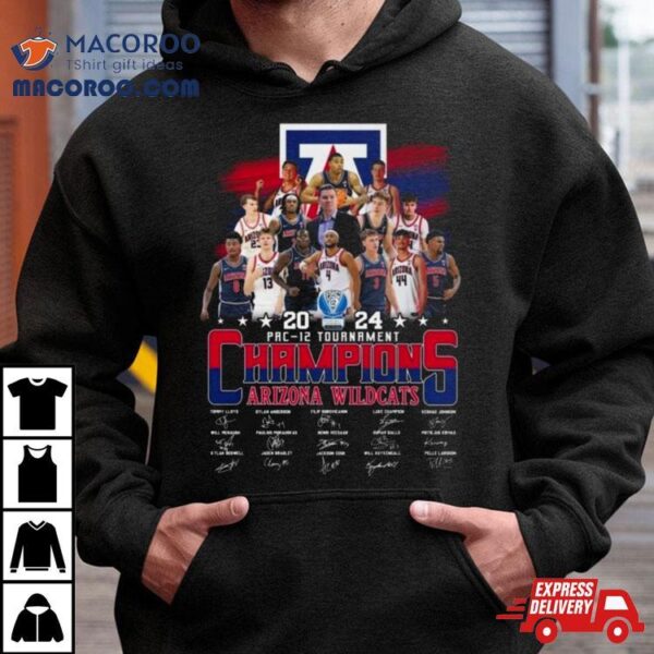 Arizona Wildcats 2024 Pac 12 Tournament Champions Shirt