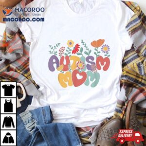 Autism Mom Retro Vintage Groovy Awareness Tshirt