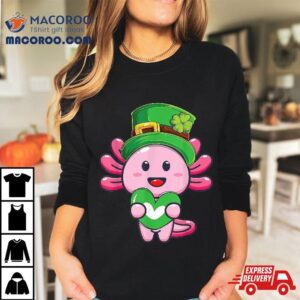 Axolotl Saint Patricks Day Boys Girls St Patrick Tshirt