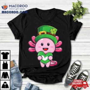 Axolotl Saint Patricks Day Boys Girls St Patrick Tshirt