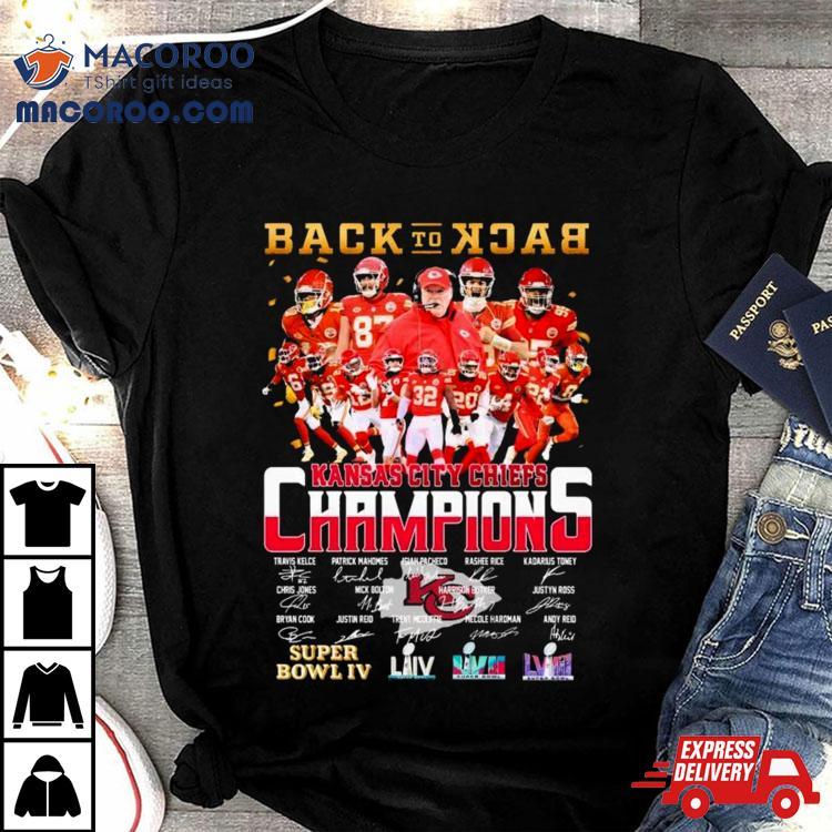 Back To Back Super Bowl Champions Kansas City Chiefs Super Bowl Lviii Lvii Shirt Back To Back Super Bowl Champions Kansas City Chiefs Super Bowl Lviii Lvii Shirt