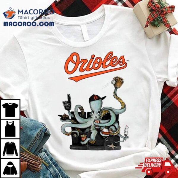 Baltimore Orioles Octopus Baseball Shirt