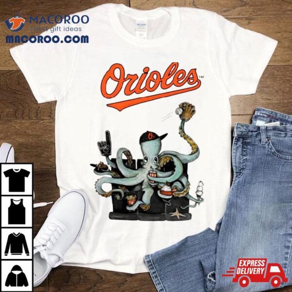 Baltimore Orioles Octopus Baseball Shirt