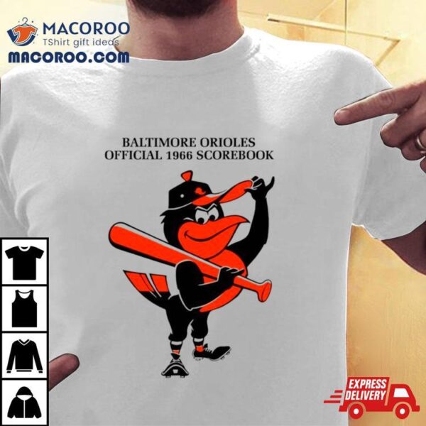 Baltimore Orioles Official 1966 Scorebook Mascot Shirt