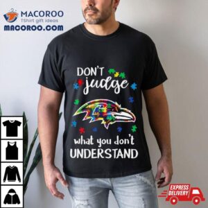 Baltimore Ravens Autism Don Rsquo T Judge What You Don Rsquo T Understand Tshirt