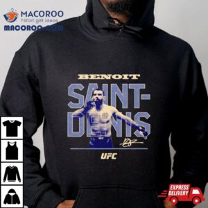 Benoit Saint Denis Ufc Bitmap Retro Signature Tshirt
