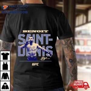 Benoit Saint Denis Ufc Bitmap Retro Signature Tshirt