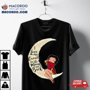 Betty Boop I Love My Arizona Cardinals To The Moon And Back Tshirt