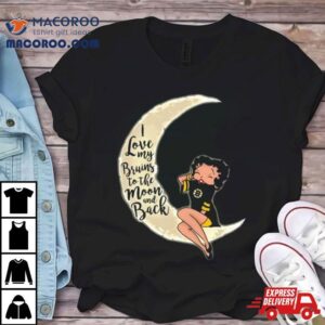 Betty Boop I Love My Boston Bruins To The Moon And Back Tshirt