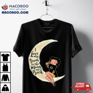 Betty Boop I Love My Boston Bruins To The Moon And Back Tshirt