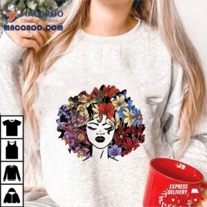 Black History T Shrits For Afro Flower Hair Juneteenth Shirt