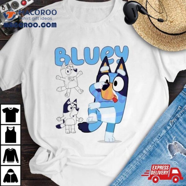 Bluey Cartoon Dog Character Shirt