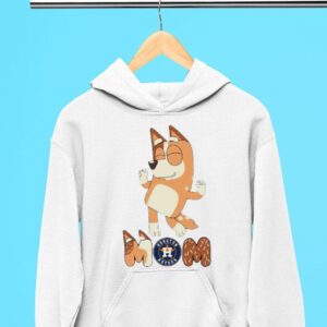 Bluey Mom Houston Astros Baseball Dancing Hoodie