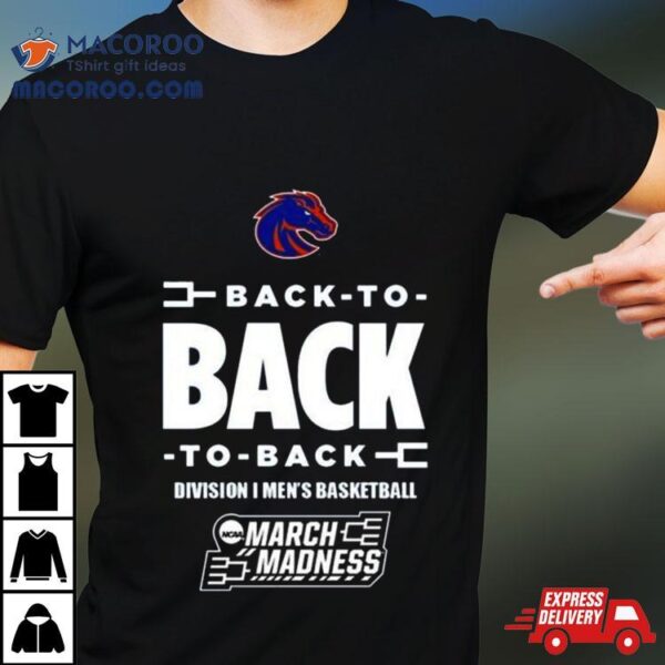 Boise State Broncos Blue 84 2024 Ncaa Men’s Basketball Tournament March Madness Three In A Row Shirt