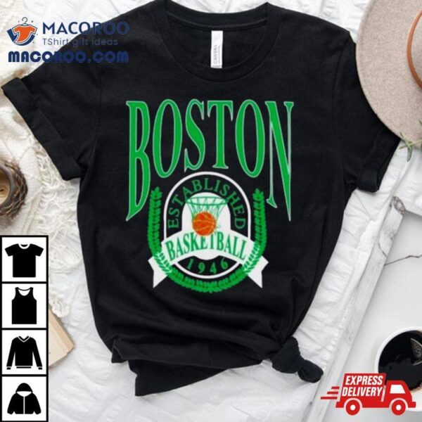 Boston Basketball Establish 1946 Laurel Wreath T Shirt