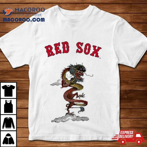 Boston Red Sox Tiny Turnip Infant 2024 Year Of The Dragon 3 4 Shirt