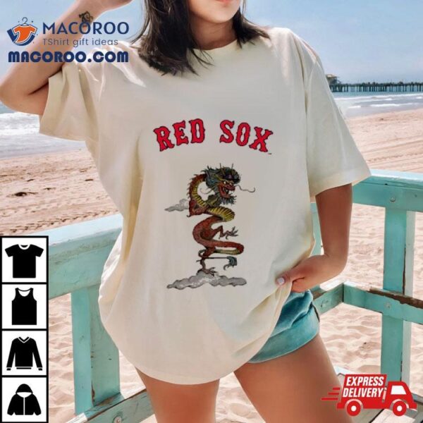 Boston Red Sox Tiny Turnip Infant 2024 Year Of The Dragon 3 4 Shirt