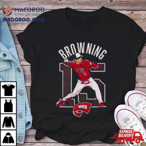 Brady Browning Wku Softball Cartoon Shirt