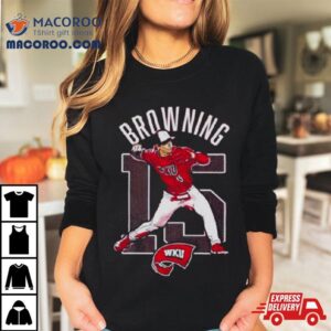 Brady Browning Wku Softball Cartoon Tshirt