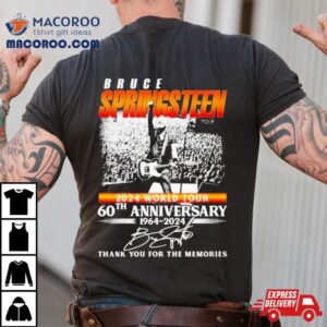 Bruce Springsteen 2024 World Tour 60th Anniversary 1964 2024 Thank You For The Memories Signatures Shirt