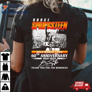 Bruce Springsteen World Tour Th Anniversary Thank You For The Memories Signatures Tshirt