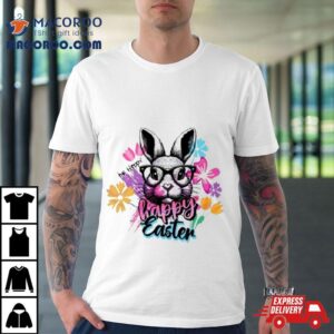 Bunny Be Hoppy Happy Easter With Brilliant Flowers Shirt