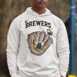 Butterfly Glove Milwaukee Brewers Baseball Hoodie