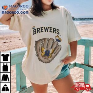 Butterfly Glove Milwaukee Brewers Baseball Tshirt