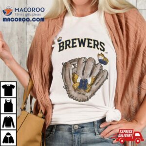 Butterfly Glove Milwaukee Brewers Baseball Tshirt