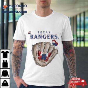 Butterfly Glove Texas Rangers Baseball Tshirt