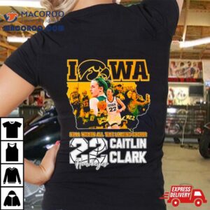 Caitlin Clark Iowa Hawkeyes Ncaa Women S All Time Leading Scorer Signature Tshirt