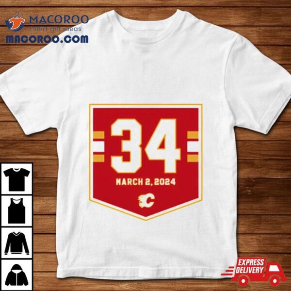 Calgary Flames Miikka Kiprusoff 34 March 2 2024 T Shirt