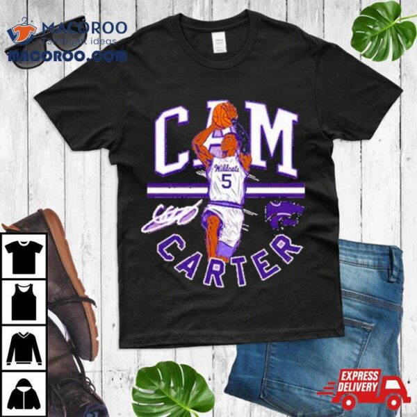 Camryn Carter K State Wildcats Caricature Basketball Fashion Player Shirt