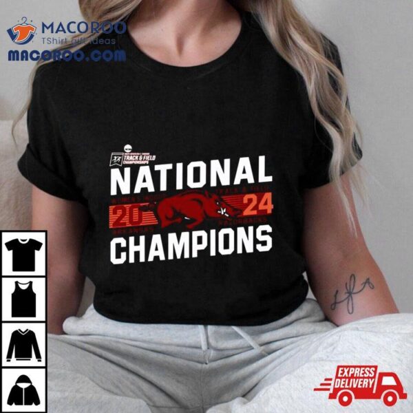 Cardinal Arkansas Razorbacks 2024 Ncaa Women’s Indoor Track & Field National Champions Shirt