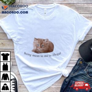 Cat Being Mean To Me Is Illegal Tshirt