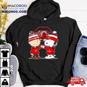 Charlie Brown And Snoopy Go Gamecooks South Carolina Tshirt
