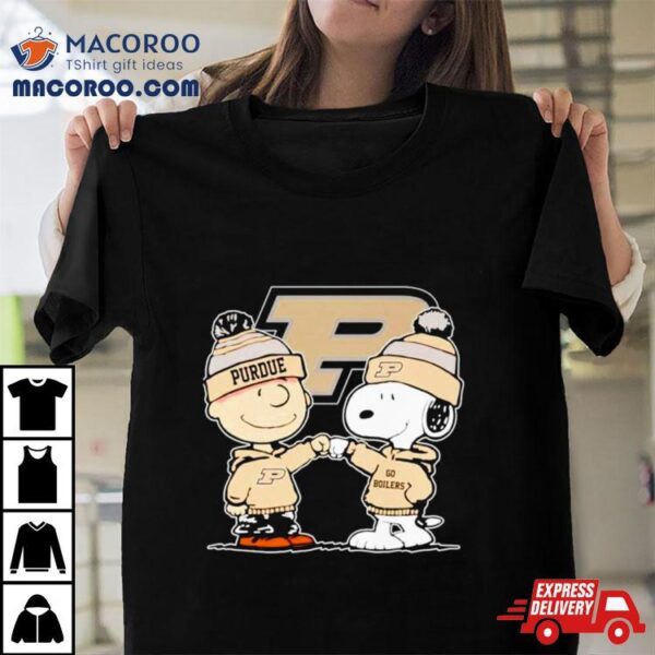 Charlie Brown And Snoopy Go Purdue Boilermakers Shirt