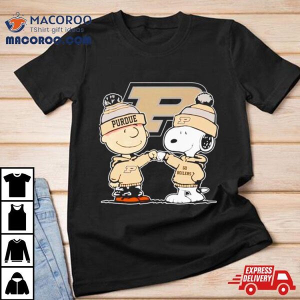 Charlie Brown And Snoopy Go Purdue Boilermakers Shirt