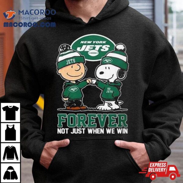 Charlie Brown And Snoopy New York Jets Forever Not Just When We Win Shirt