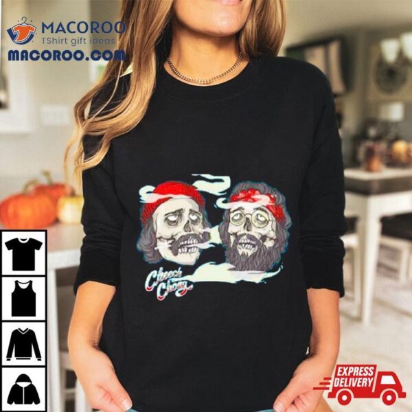 Cheech And Chong Skull Smoking Shirt