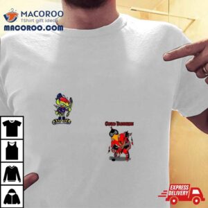 Chicago Blackhawks Vs Columbus Blue Jackets Nhl 2024 Mascot Cartoon Hockey Shirt