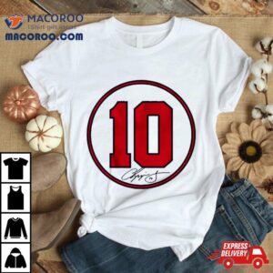 Chipper Jones Number Circle Signature Tshirt