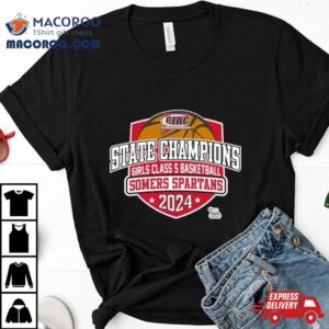 Ciac State Champions Girls Class S Basketball Somers Spartans Tshirt