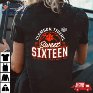 Clemson Tigers 2024 Ncaa Men’s Basketball Tournament March Madness Sweet Sixteen Defensive Stance Shirt